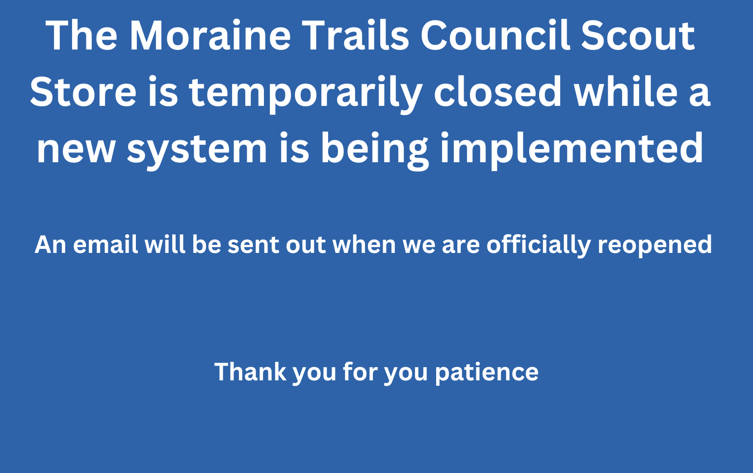 The Moraine Trails Council Scout Store will be open again (2)